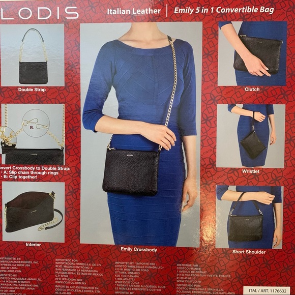Lodis Italian Leather convertible crossbody bag - Picture 5 of 6